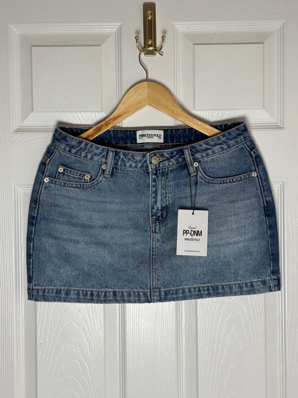 Princess Polly Light Blue Denim Mini Skirt